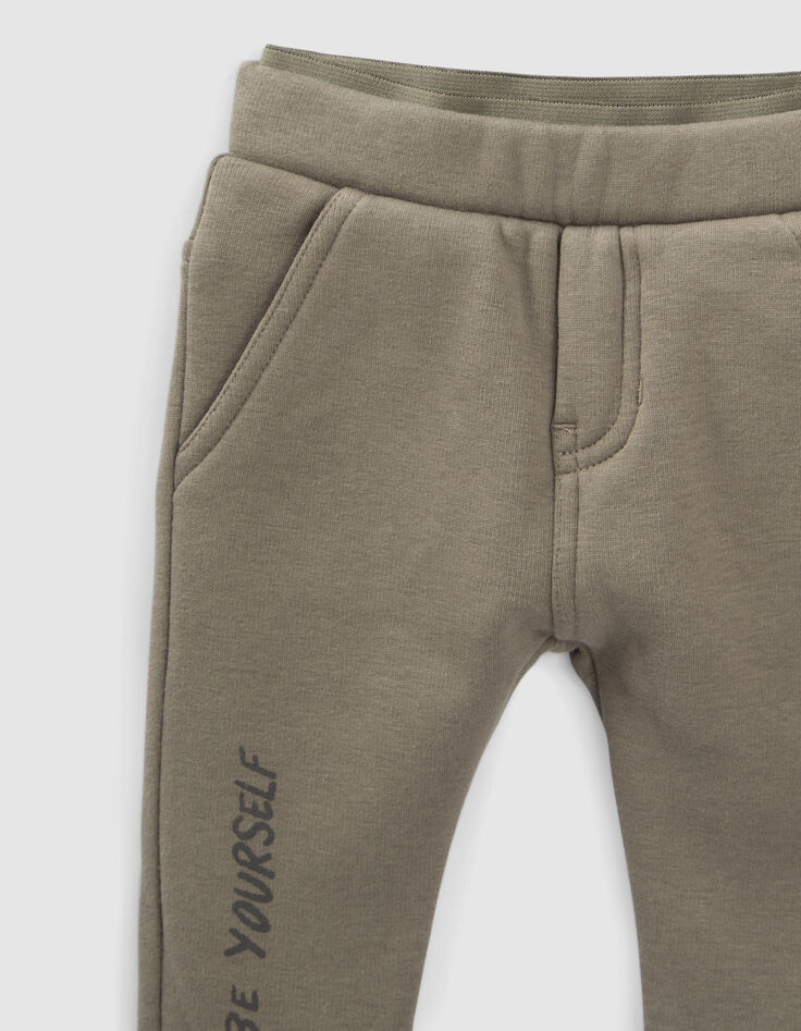 Kaki jogging dubbele elastische ceintuur babyjongens-3