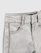 White Grey Slim-M&auml;dchenjeans mit Kettchen seitlich  -5
