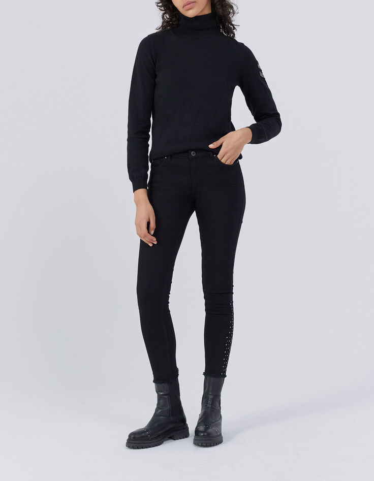 Vaqueros slim sculpt up intense black tachuelas joya mujer-1