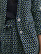 Women’s black graphic print suit jacket-4