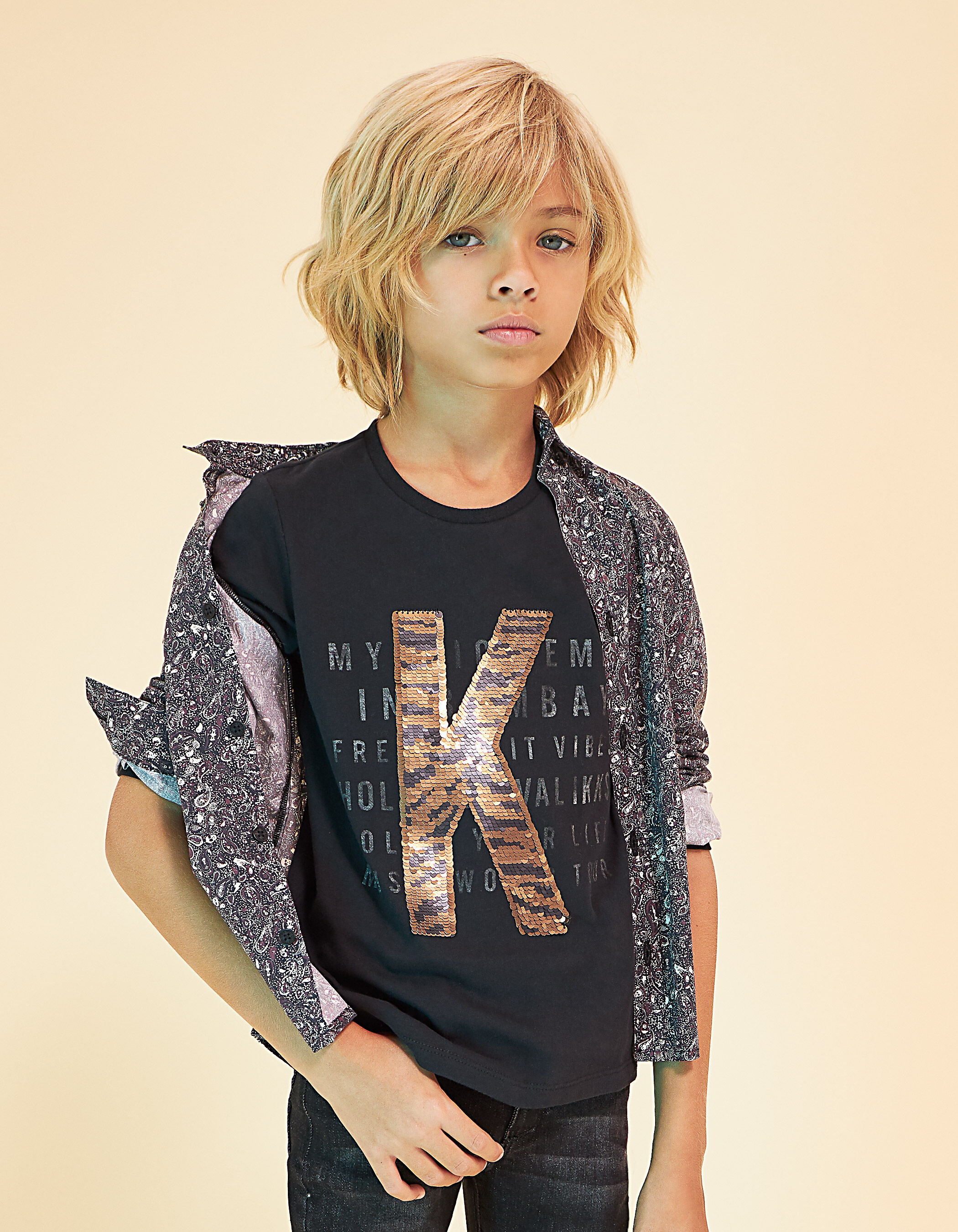 Reversible sequin shirt boy discount