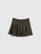 Women’s lichen check motif skater skirt-5