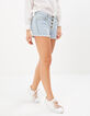 I.Code bleach denim studded shorts-4