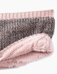 Snood rose moyen tricot bébé fille -4