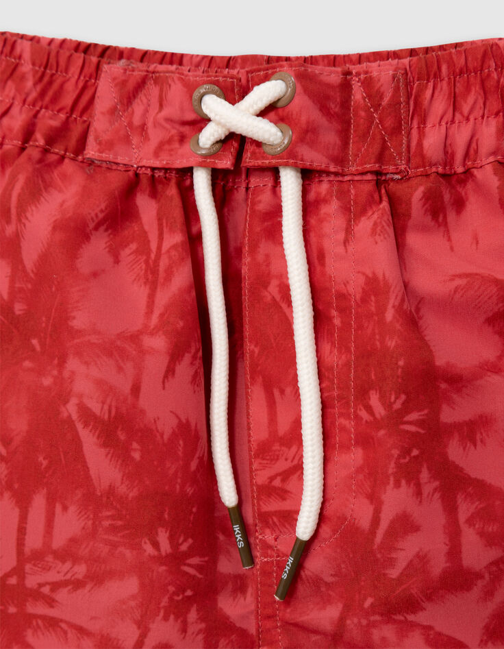 Rote Badeshorts mit Palmenprint für Jungen-2