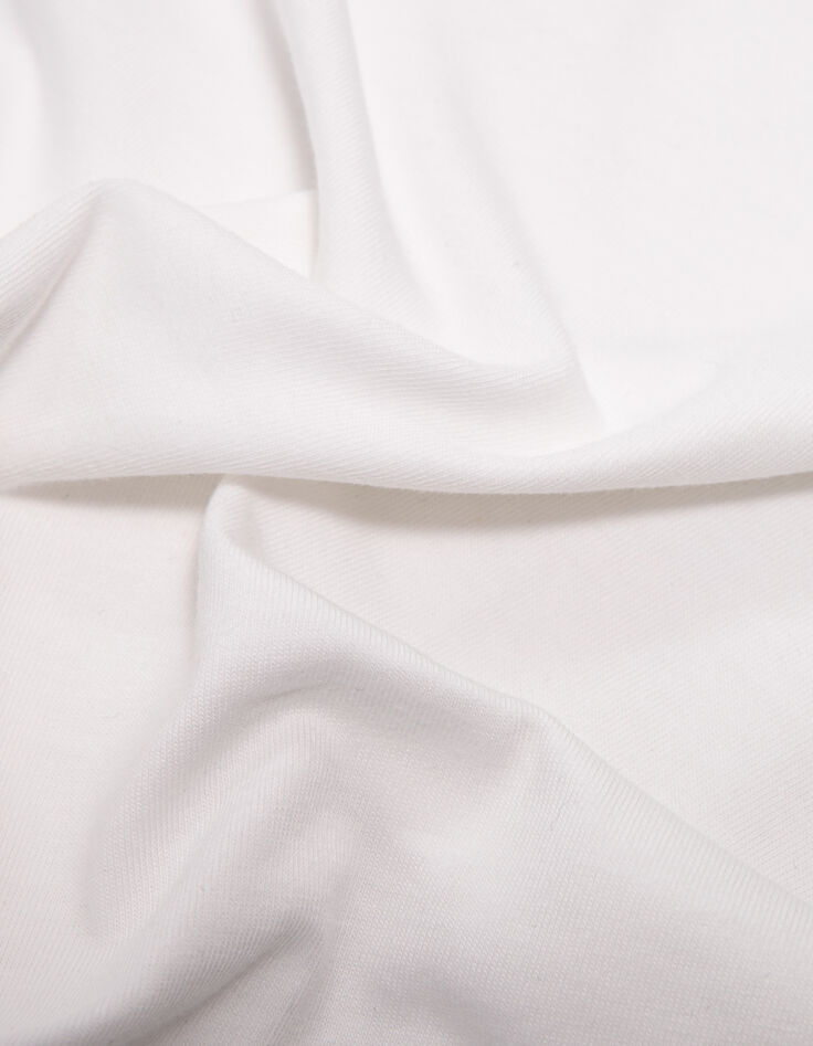 White women's t-shirt with jewel on the shoulder-4