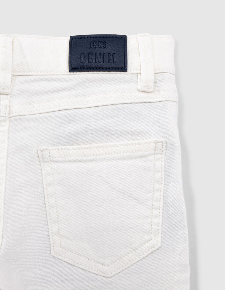 Boys’ off-white denim Bermuda shorts-6