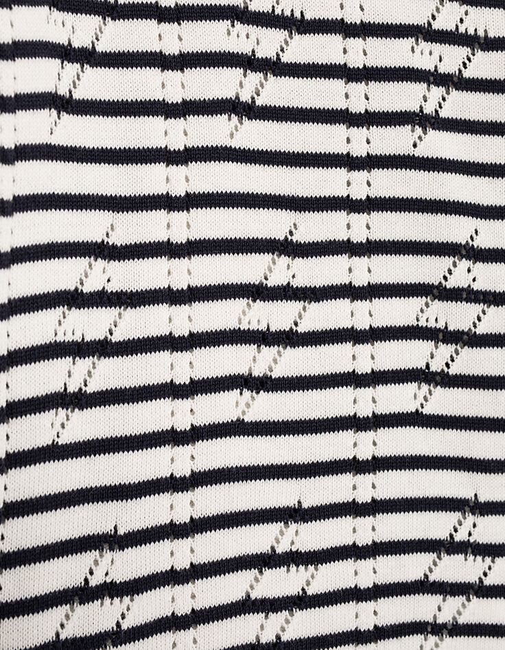 Jersey marinera de tricot calado rayos niña-5