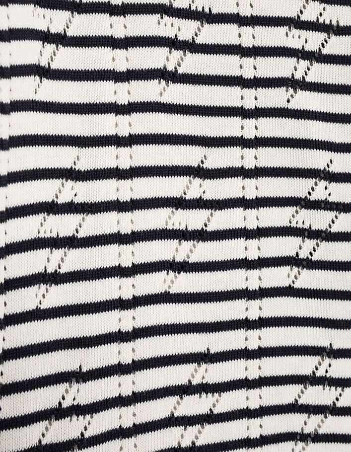 Girls’ openwork lightning knit sailor sweater - IKKS