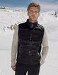 Sous-doudoune noire bi-matière IKKS x DUVILLARD Homme-1