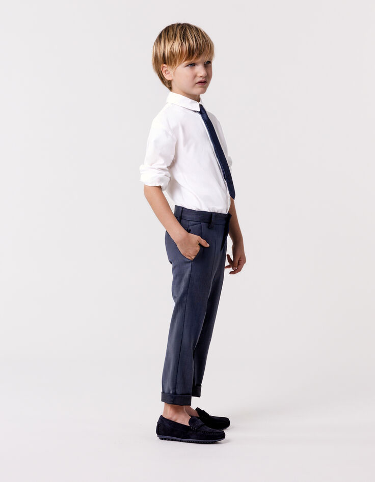 Pantalon marine maille garçon-2