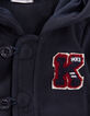 Baby boys’ navy fleece hooded cardigan-4