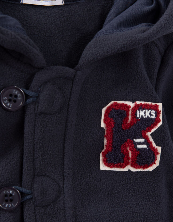Baby boys’ navy fleece hooded cardigan-4
