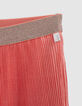 Weite rote Mädchen-Plisseehose mit Gummizug, Glitzer-7