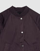 Bomber oversize bordeaux nylon Femme-7