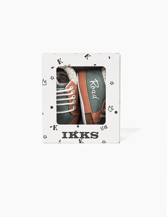Baby boys' khaki Road embroidered trainers  - IKKS