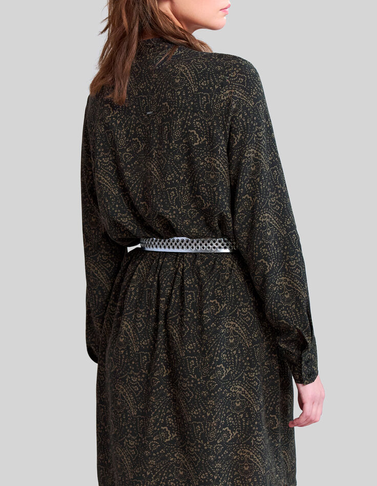 Robe kaki LENZING™ ECOVERO™ cachemire floral Femme-3