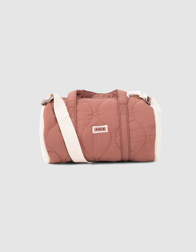 Rosa M&auml;dchenbowlingtasche mit cremewei&szlig;em Sherpafleece - IKKS