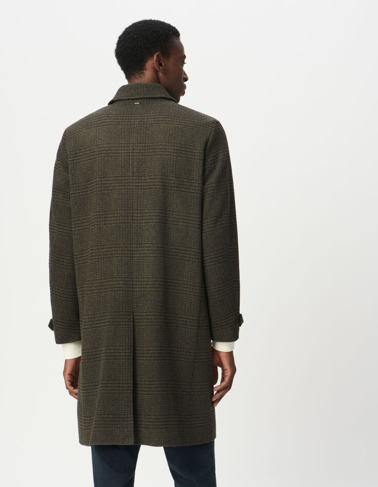 Men’s khaki check coat-3