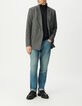 Veste de costume grise motif carreaux Homme-5