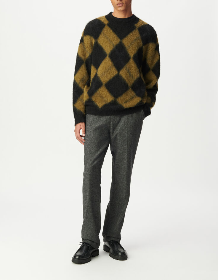 Herren-Pullover in Khaki und Schwarz-5