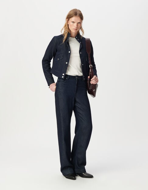 Kort jack raw denim drukknopen Dames - IKKS
