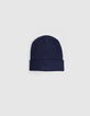 Bonnet marine tricot logo gomme gar&ccedil;on-1
