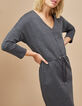 Robe gris chiné moyen zippée en maille I.Code-1