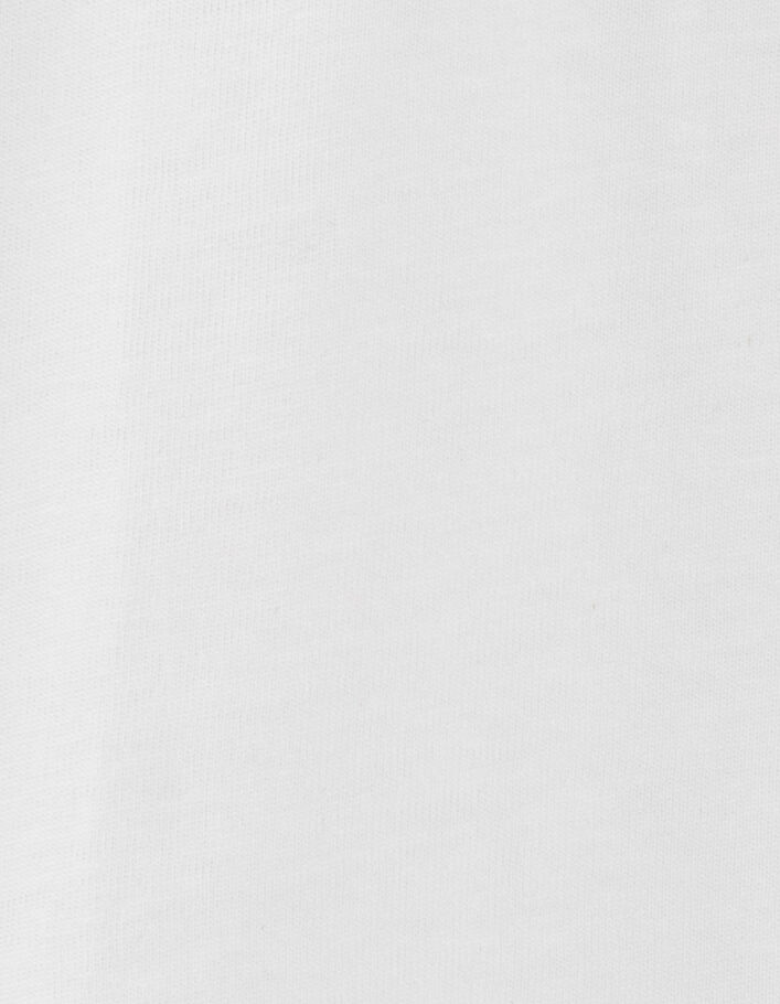 Camiseta blanca algodón orgánico logo WAY rayas niño - IKKS