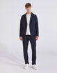 Pantal&oacute;n de traje SLIM azul oscuro falso liso Hombre-8