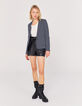 Taillierter Damenblazer mit Streifen-5