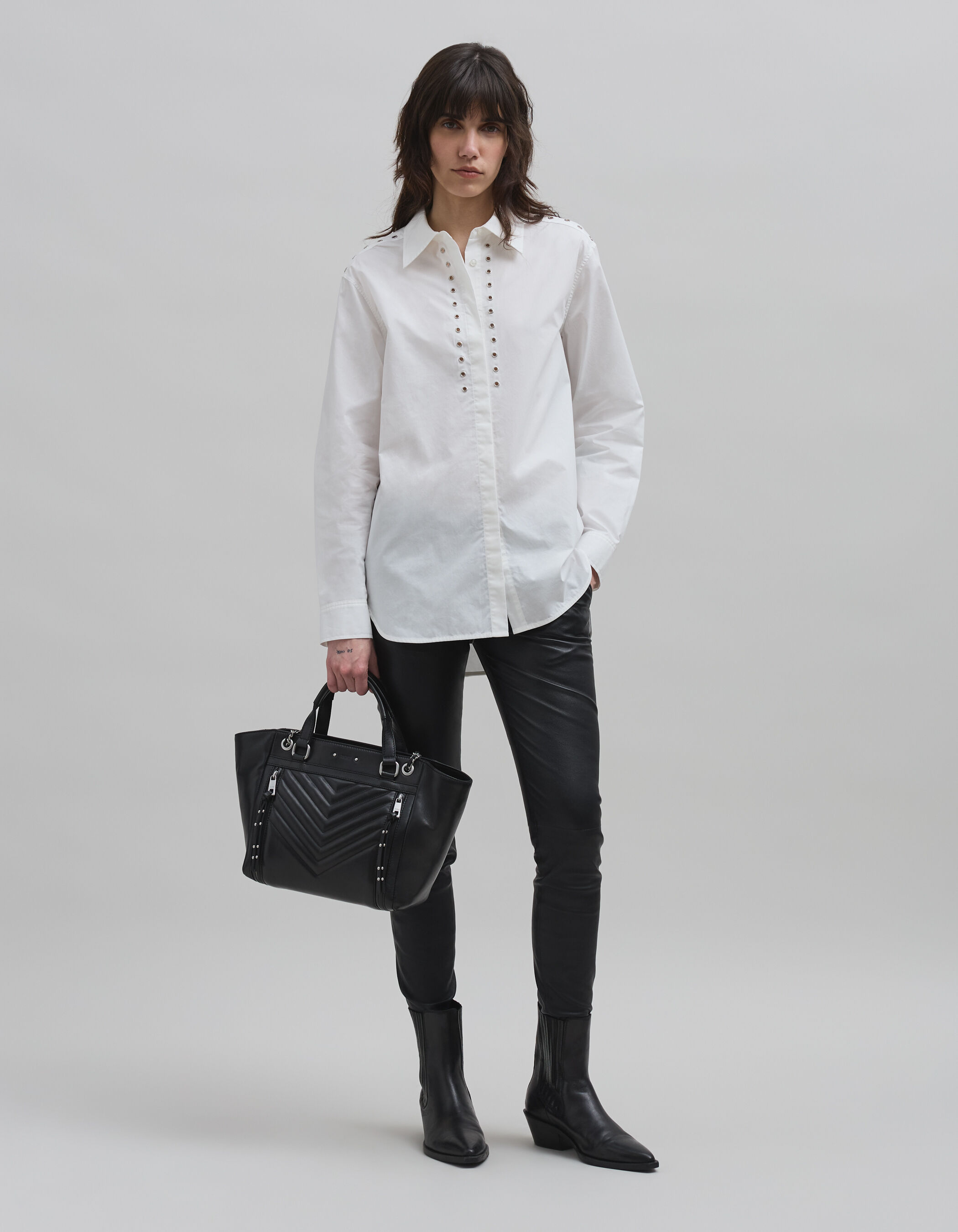 Chemise blanche ikks femme sale