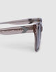 Beige Sonnenbrille Charly dunkelbraune Gläser-4