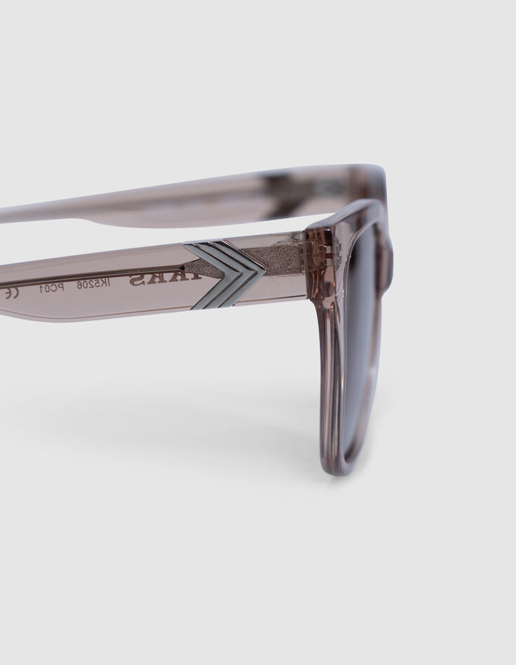 Beige Sonnenbrille Charly dunkelbraune Gläser-4