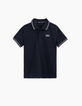 Boy&rsquo;s navy organic cotton polo shirt-1