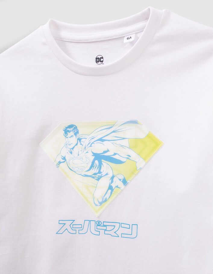 Weißes Lentikular-Jungenshirt SUPERMAN-6