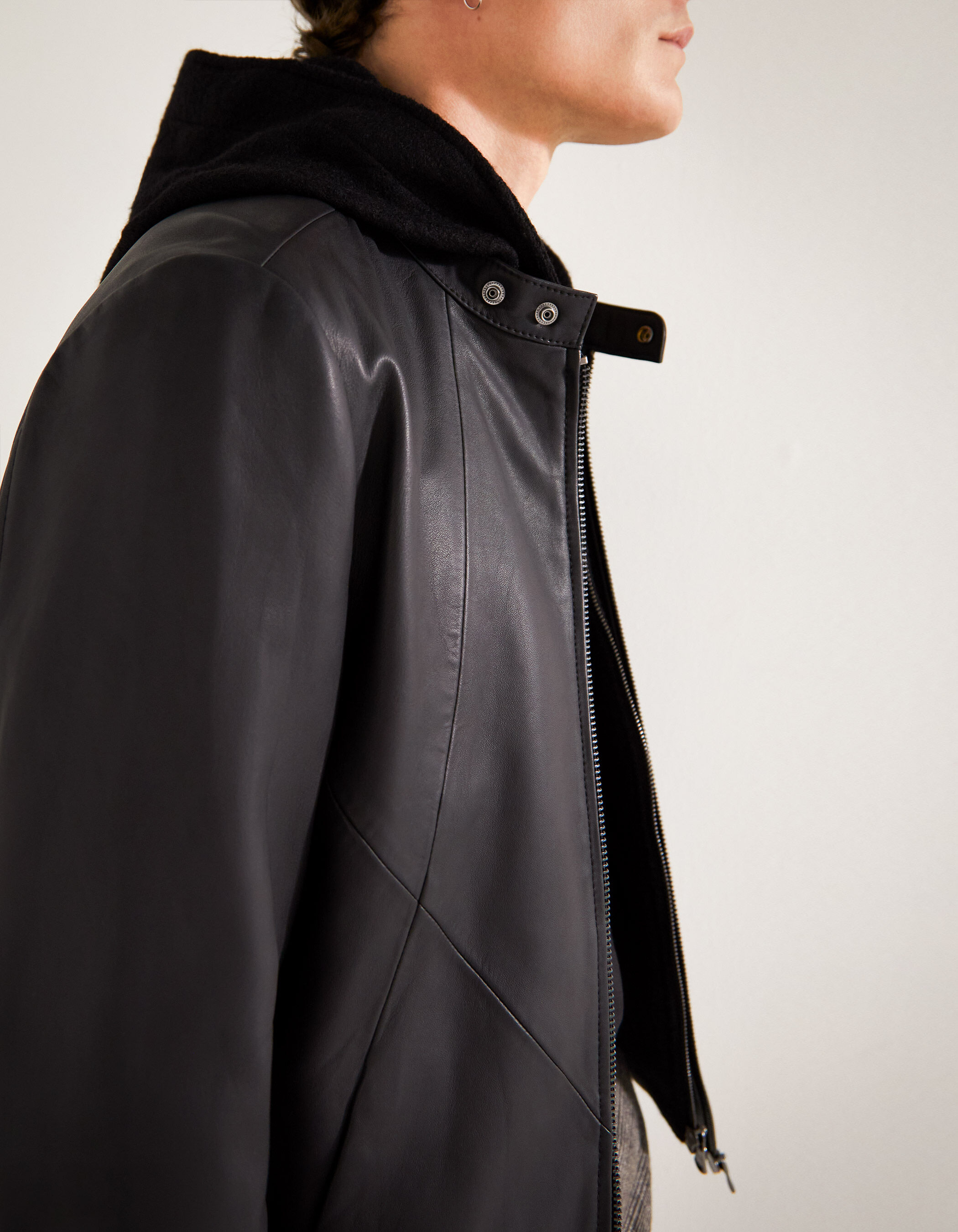 Blouson cuir sales homme ikks