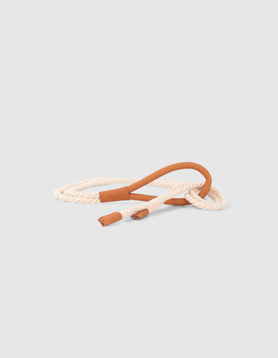 Ceinture à nouer en corde beige avec boucle cuir Femme - IKKS