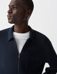 Men’s ink knit zip-up cardigan-4