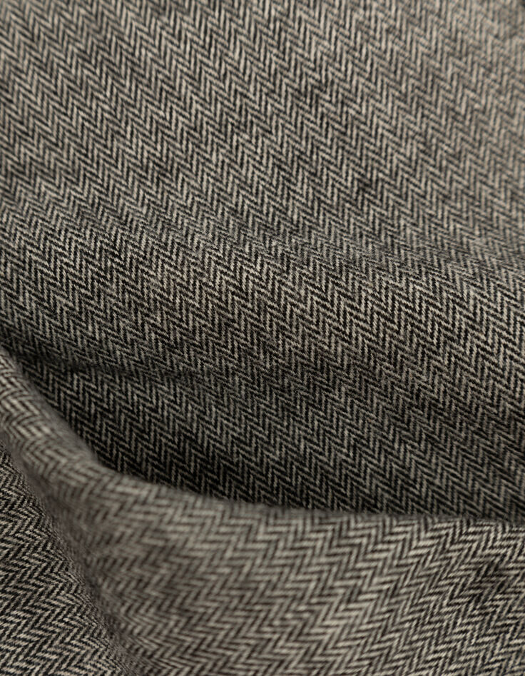 Boy's grey herringbone knit pants-8