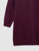 Robe pull bordeaux tricot fille-7
