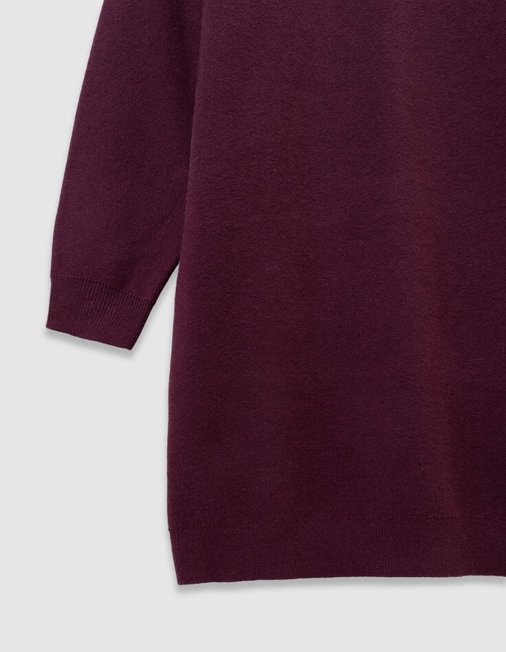 Robe pull bordeaux tricot fille-7 Robe pull bordeaux tricot fille-7