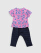 Set für Babymädchen mit Top und Hose-3