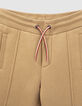 Boys’ camel joggers with textured details-4