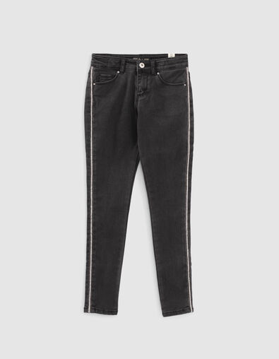 Black used skinny jeans met sierstroken meisjes - IKKS