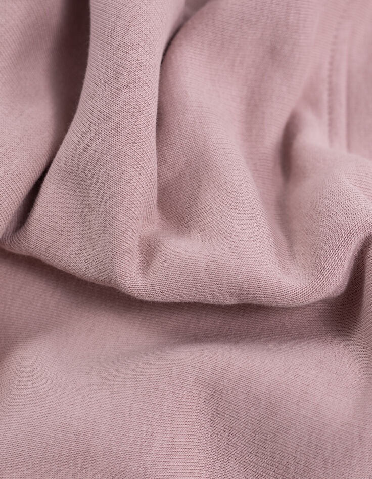 Boy's pink maxi hoodie with embroidered back-7