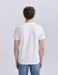 Wit T-shirt opdruk gang in maatpak Heren-3