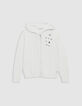 Woman's white zipped cardigan-3
