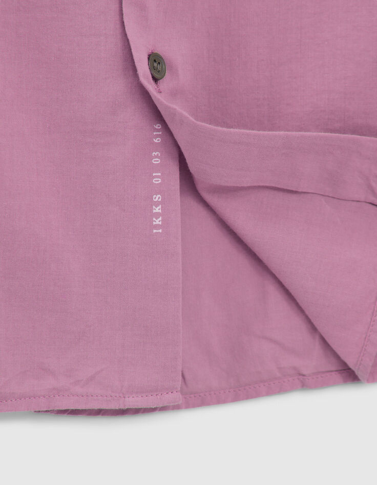 Chemise SLIM rose en voile Homme-2