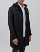 Men&rsquo;s black trench coat with detachable hood facing-8